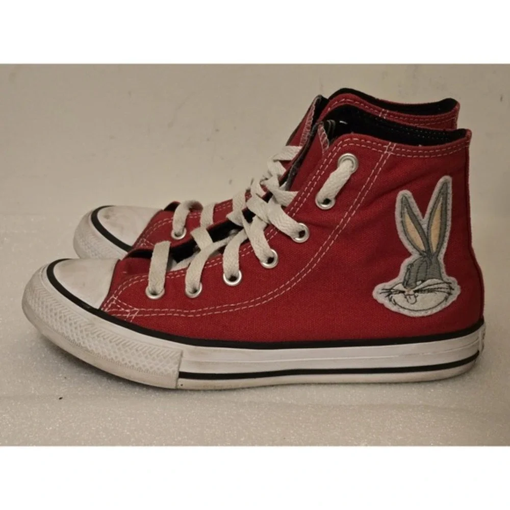 CONVERSE All Star Chuck Taylor‎ Red Bugs Bunny Looney Tunes High Top Kids Size 2